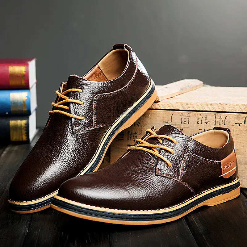Brogue Formal Leather Shoes for Men - Casual Footwear