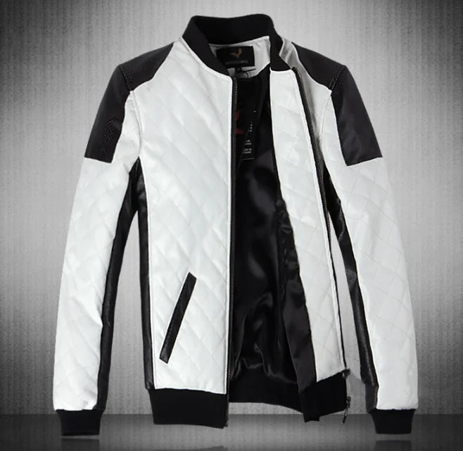 Men's Slim Fit Urban Motorcycle Leather Jacket