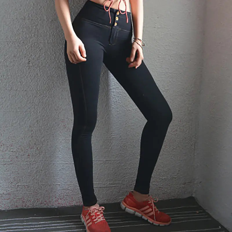High Waist Elastic Peach Hip Fitness Yoga Pants