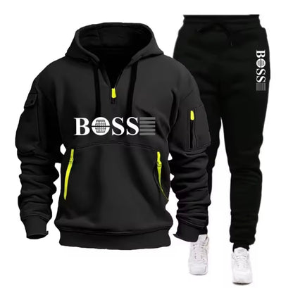 BOSS Hoodie & Jogger Set – Dhar Casri ah oo Raaxo leh