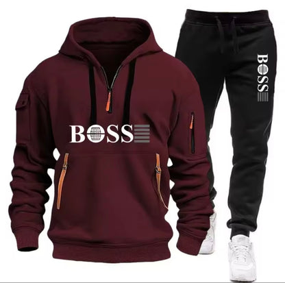 BOSS Hoodie & Jogger Set – Dhar Casri ah oo Raaxo leh