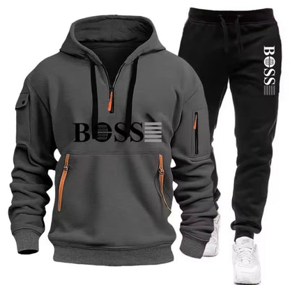 BOSS Hoodie & Jogger Set – Dhar Casri ah oo Raaxo leh