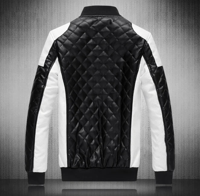 Men's Slim Fit Urban Motorcycle Leather Jacket
