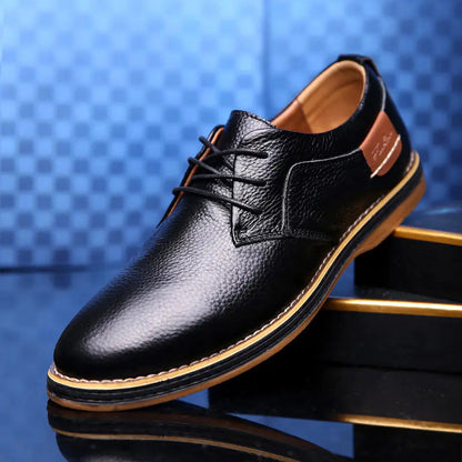 Brogue Formal Leather Shoes for Men - Casual Footwear