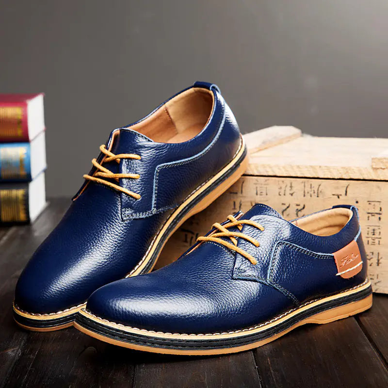 Brogue Formal Leather Shoes for Men - Casual Footwear