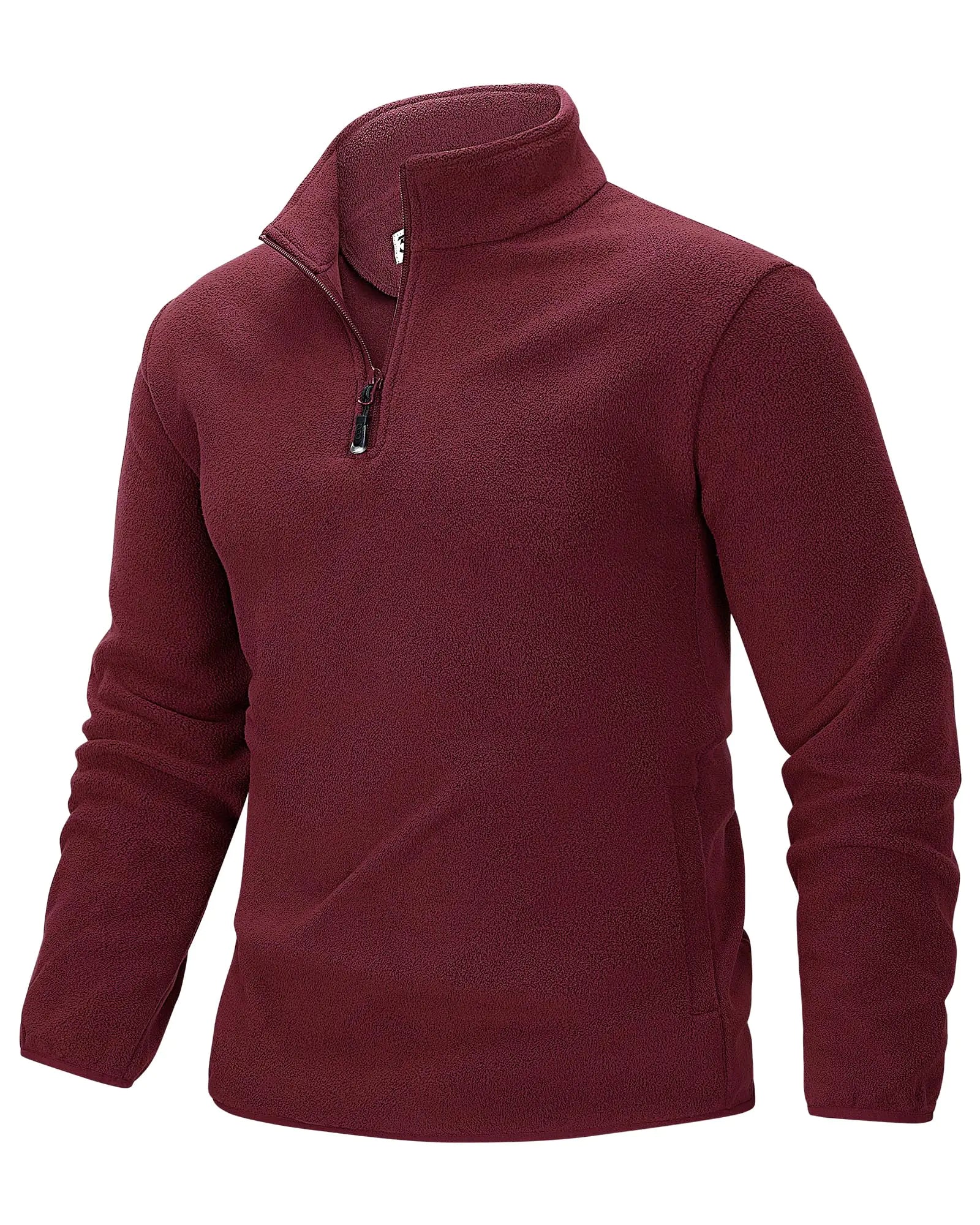 33000ft Mens Quarter-Zip Polar Fleece Jacket Long Sleeve Half Zip Fleece Pullover Sweaters Thermal Golf Sweatshirt