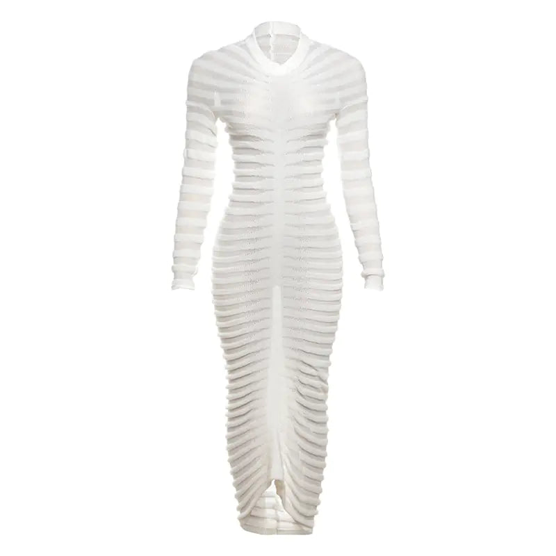 Women's Elegant Long-Sleeved Slim-Fit Sheath Dress