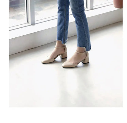 Fashionable Chunky Heeled Mary Jane Sandals for Women